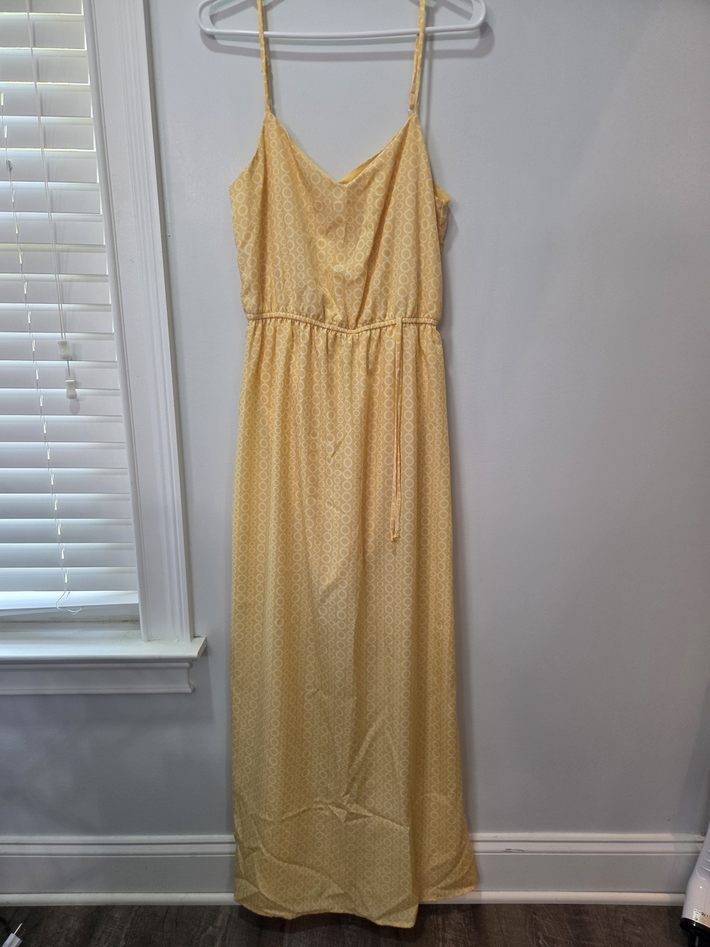 Light Yellow Spaghetti-Strap Maxi Dress
